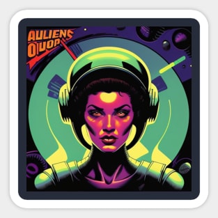 Special Op: Aliens Retro Futurism Sticker